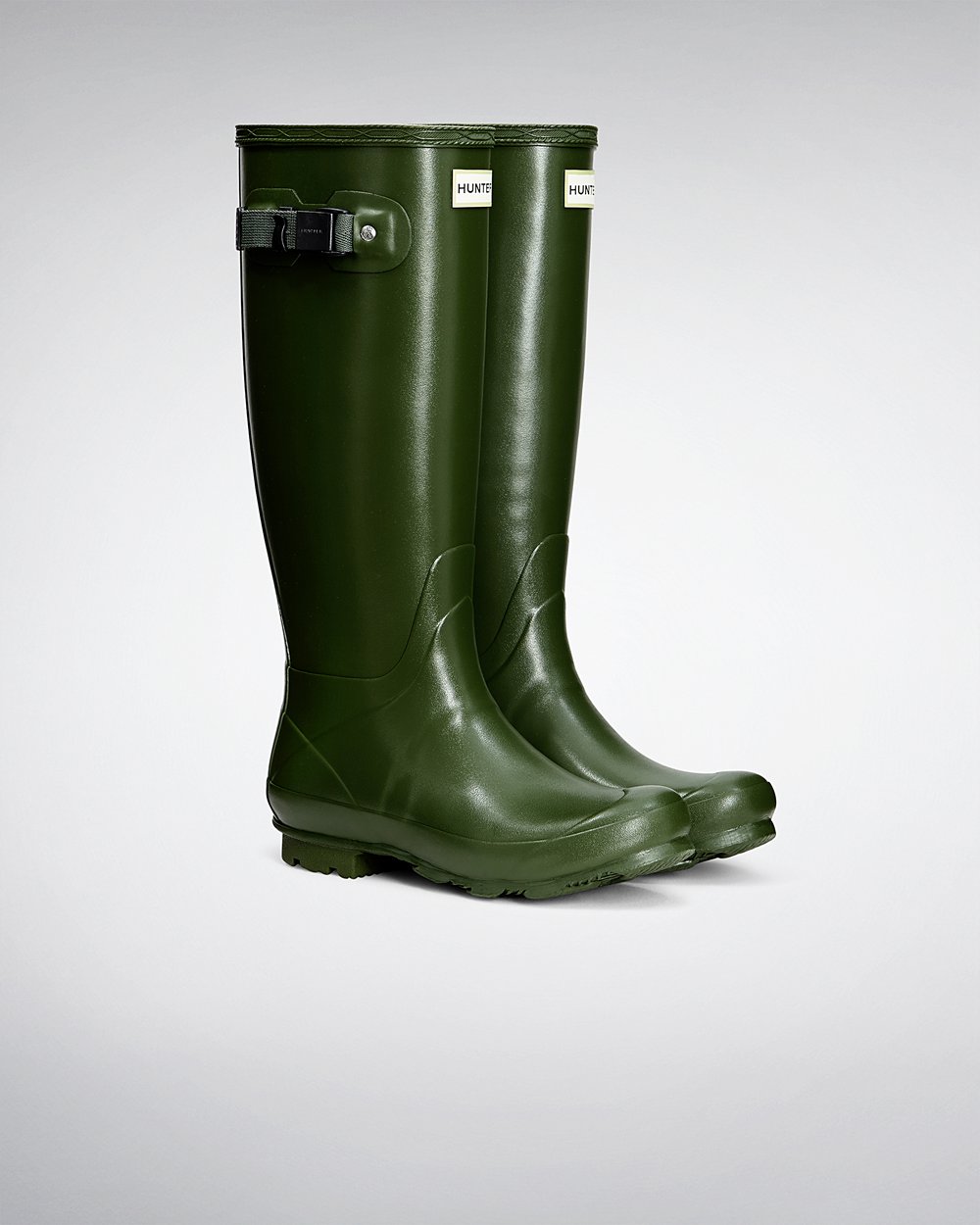 Women Hunter Norris Field | Tall Rain Boots Green | NZ-9637-AHOF